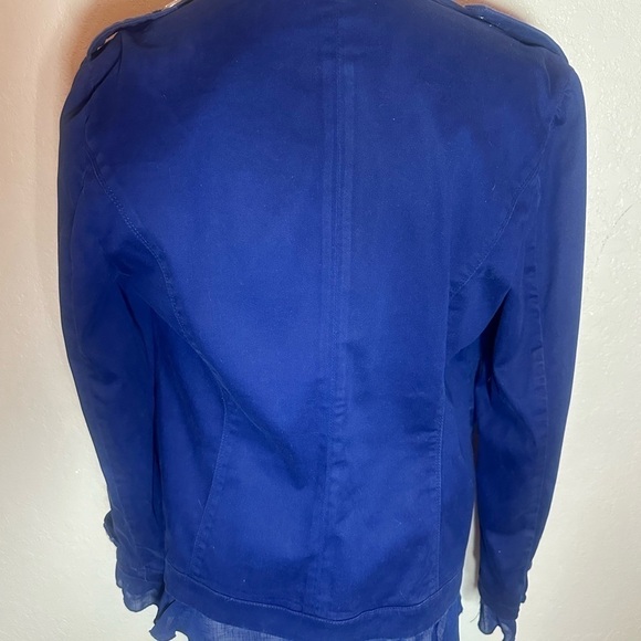 Chicos navy blazer jacket size 1 US 8/10 - Picture 5 of 7